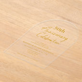 Modern Minimal 50th Wedding Anniversary Acryl Uitnodigingen (Laagn)