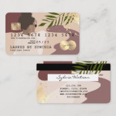 Modern Minimal abstracte vrouw pastel Visitekaartje (Voorkant / Achterkant)