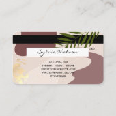 Modern Minimal abstracte vrouw pastel Visitekaartje (Achterkant)