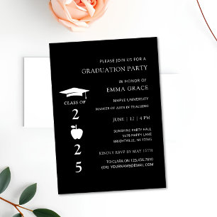 Modern Minimal Afstuderen Teacher Graduation Party Kaart