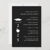 Modern Minimal Afstuderen Teacher Graduation Party Kaart (Voorkant)