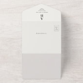 Modern Minimal All-in-One Wedding Invitation All In One Uitnodiging (Buitenkant)