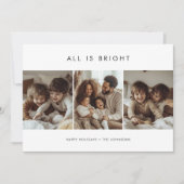 Modern Minimal All is een lichte Kinder kerstfoto Feestdagenkaart (Voorkant)