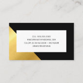 MODERN MINIMAL ANGLE gouden hoek zwart wit Visitekaartje (Achterkant)