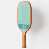 Modern Minimal Aqua Oranje Monogram Pickleball Paddle (Links)