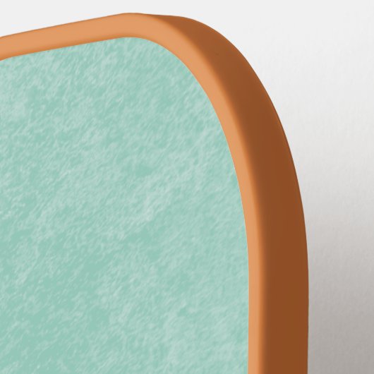 Modern Minimal Aqua Oranje Monogram Pickleball Paddle (Links Detail)