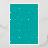 Modern Minimal Aqua Thirty Script Verjaardag Folie Uitnodiging (Achterkant)