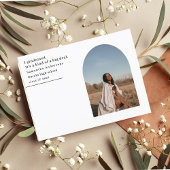 Modern Minimal Arch Photo Afstuderen aangekondigd Briefkaart