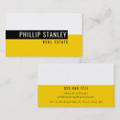 MODERN MINIMAL BAND eenvoudig vet zwart geel Visitekaartje (Voorkant / Achterkant)