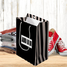 Modern Minimal Beige Black Stripes Zakelijke Logo