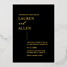 Modern Minimal Black Gold Wedding