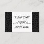 Modern Minimal Black Leopard Print Kortingskaartje (Achterkant)