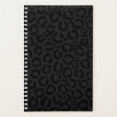 Modern Minimal Black Leopard Print Planner (Voorkant)