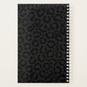 Modern Minimal Black Leopard Print Planner (Achterkant)