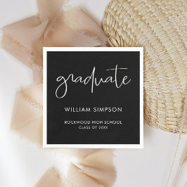 Modern Minimal Black & White Graduate Servet