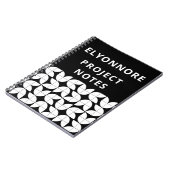 Modern Minimal Black White Projects Personalized Notitieboek (Linkerzijde)