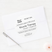 Modern Minimal Black & White Spa productlabel Ronde Sticker (Envelop)
