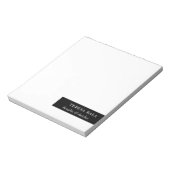 Modern Minimal Black White Stylish Design Notitieblok (Linkerzijde)