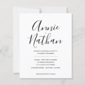 Modern Minimal Black & White Wedding Invitation (Voorkant)