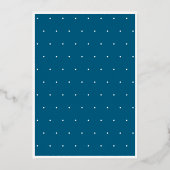 Modern Minimal Blauwgroen Thirty Script Verjaardag Folie Uitnodiging (Achterkant)
