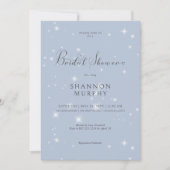 Modern Minimal Blue Sparkle Vrijgezellenfeest Kaart (Voorkant)