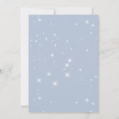 Modern Minimal Blue Sparkle Vrijgezellenfeest Kaart (Achterkant)