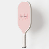 Modern Minimal Blush Pink Monogram Initialen Pickleball Paddle (Links)