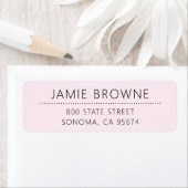 Modern Minimal Blush Pink Retouradres Etiket (Insitu)