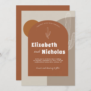 Modern Minimal Boho Desert Terra Cotta Kaart