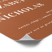 Modern Minimal Boho Desert | Welkom Terra Cotta Poster (Hoek)