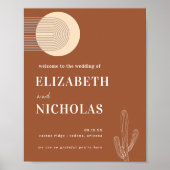 Modern Minimal Boho Desert | Welkom Terra Cotta Poster (Voorkant)