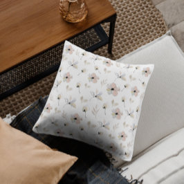 Modern Minimal Boho Floral Design Sierkussen