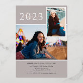 Modern Minimal Boho | Foto van Afstuderen Folie Uitnodiging (Achterkant)