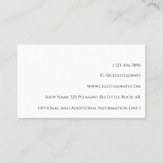 Modern minimal Boho Hands & Herb Apothecary Logo Visitekaartje (Achterkant)