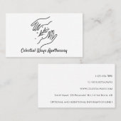 Modern minimal Boho Hands & Herb Apothecary Logo Visitekaartje (Voorkant / Achterkant)