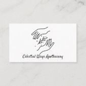 Modern minimal Boho Hands & Herb Apothecary Logo Visitekaartje (Voorkant)