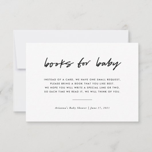 Modern Minimal Book Request Insert | Blauw Kaart (Voorkant)