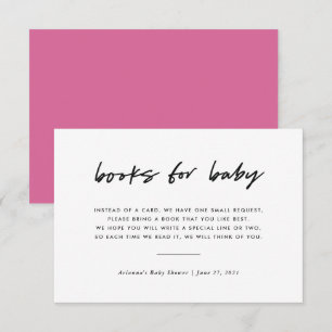 Modern Minimal Book Request Insert   Roze Kaart