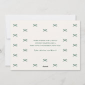 Modern Minimal Bow Nice List Pet Christmas Photo Feestdagenkaart (Achterkant)