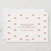 Modern Minimal Bow Nice List Pet Christmas Photo Feestdagenkaart (Achterkant)