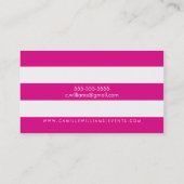 MODERN MINIMAL breed streep patroon helder heet ro Visitekaartje (Achterkant)