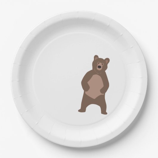 Modern Minimal Brown Beer Douche Verjaardag Borden Papieren Bordje (Voorkant)