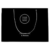 Modern Minimal Business Logo Zwart Bedrijfsinfo Groot Cadeauzakje (Voorkant)