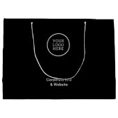 Modern Minimal Business Logo Zwart Bedrijfsinfo Groot Cadeauzakje (Achterkant)