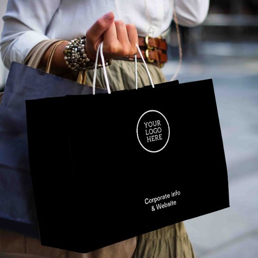 Modern Minimal Business Logo Zwart Bedrijfsinfo Groot Cadeauzakje