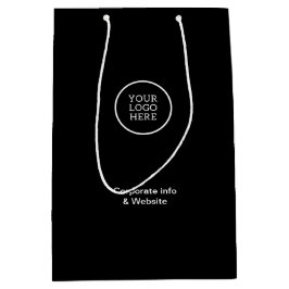 Modern Minimal Business Logo Zwart Bedrijfsinfo Medium Cadeauzakje