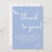 Modern Minimal Butterfly Calligraphy Baby shower Bedankkaart (Voorkant)
