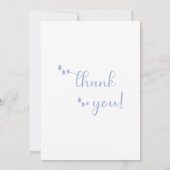 Modern Minimal Butterfly Calligraphy Baby shower Bedankkaart (Achterkant)