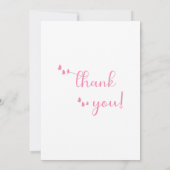 Modern Minimal Butterfly Calligraphy Baby shower Bedankkaart (Achterkant)