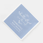 Modern Minimal Butterfly Calligraphy Baby shower Servet (Hoek)